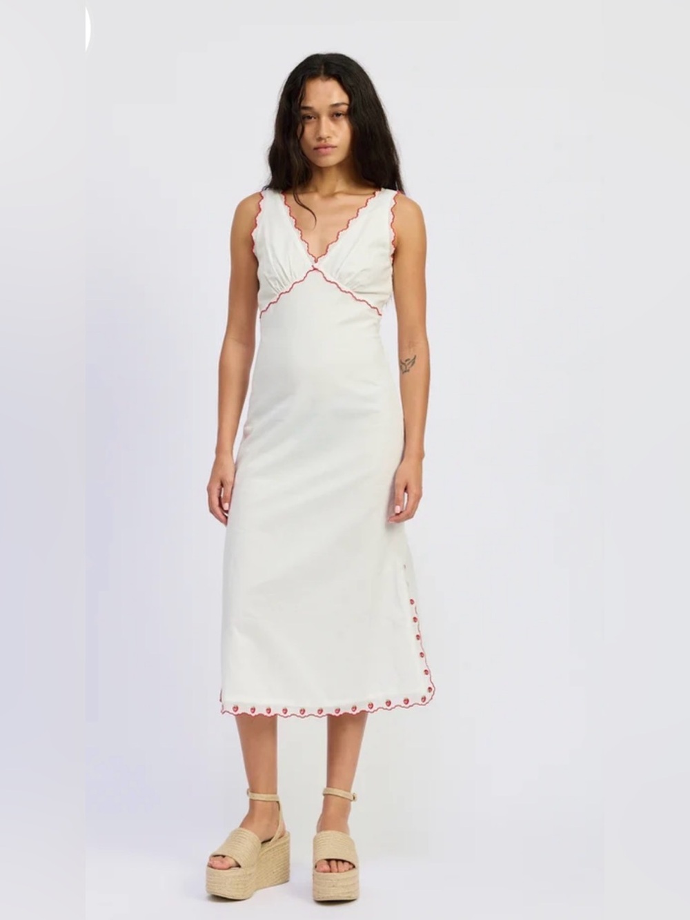 Anthropologie Jacquie The Label Bonnie Strawberry Midi Dress M š